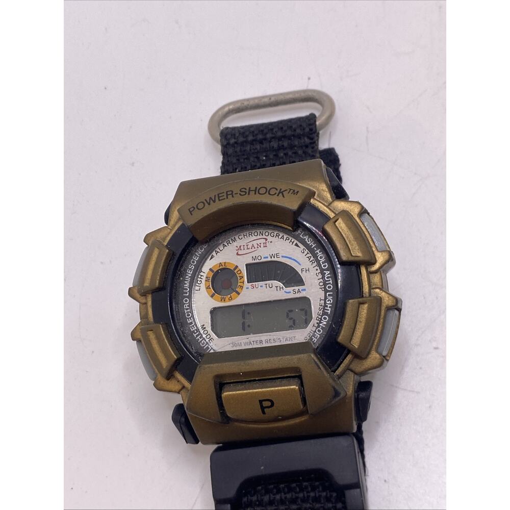 Milan 2 II POWERSHOCK Vintage Digital Sports Watch New Battery